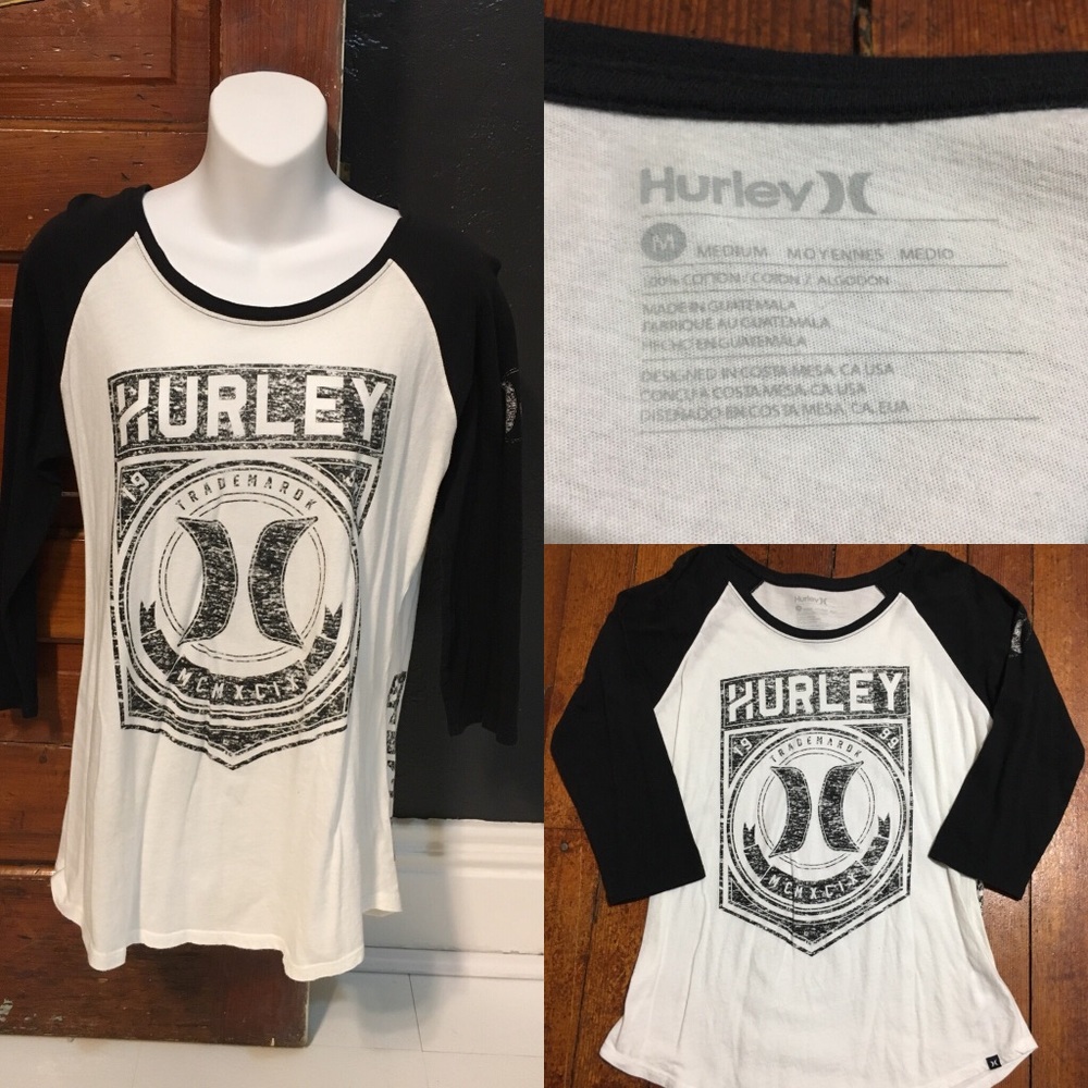 Medium Hurley 3/4 Sleeve T-Shirt
